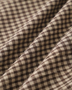 Brown Plaid Button Pleated Midi Dress 6