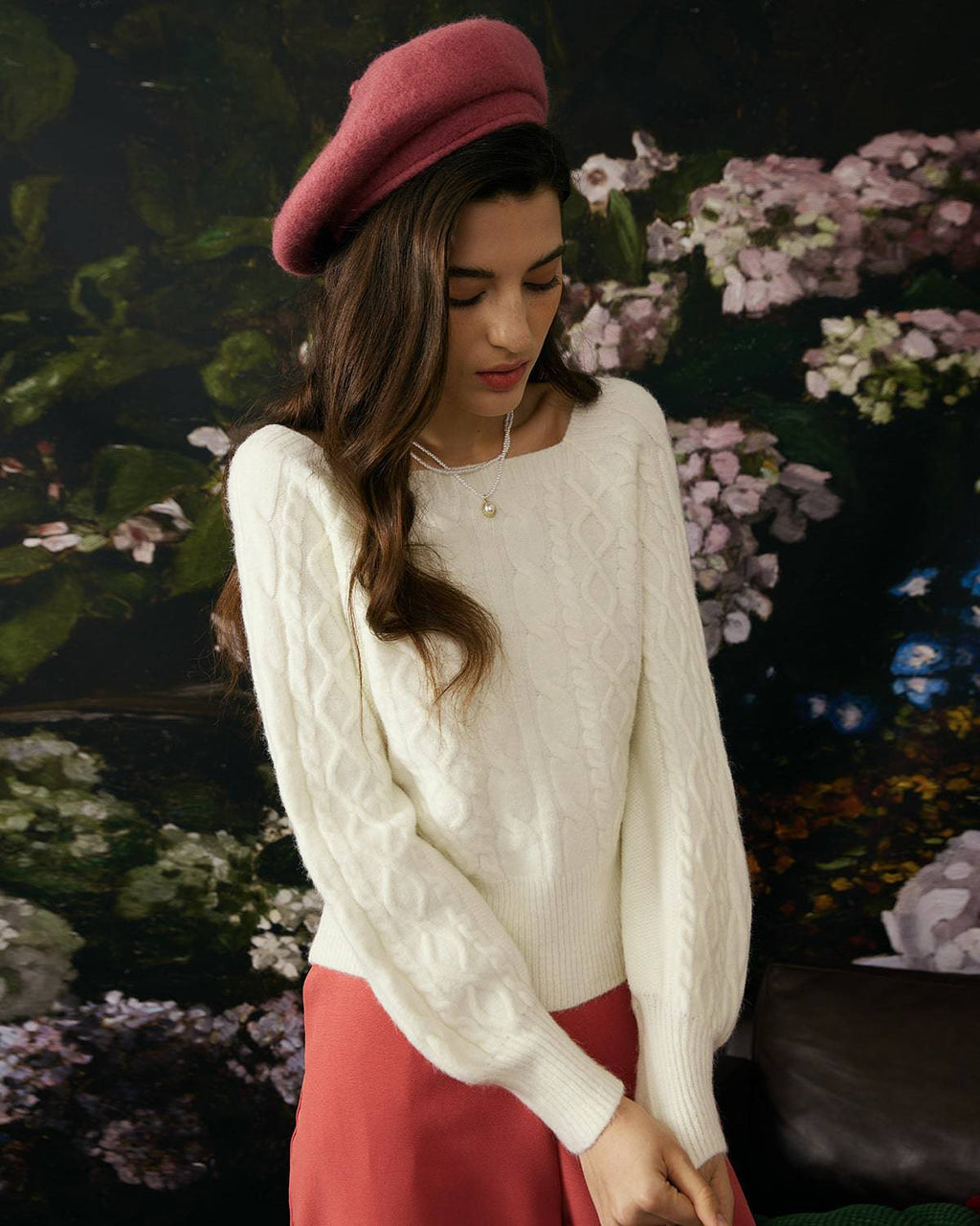 The Romance Cable Knit Crew Sweater 2